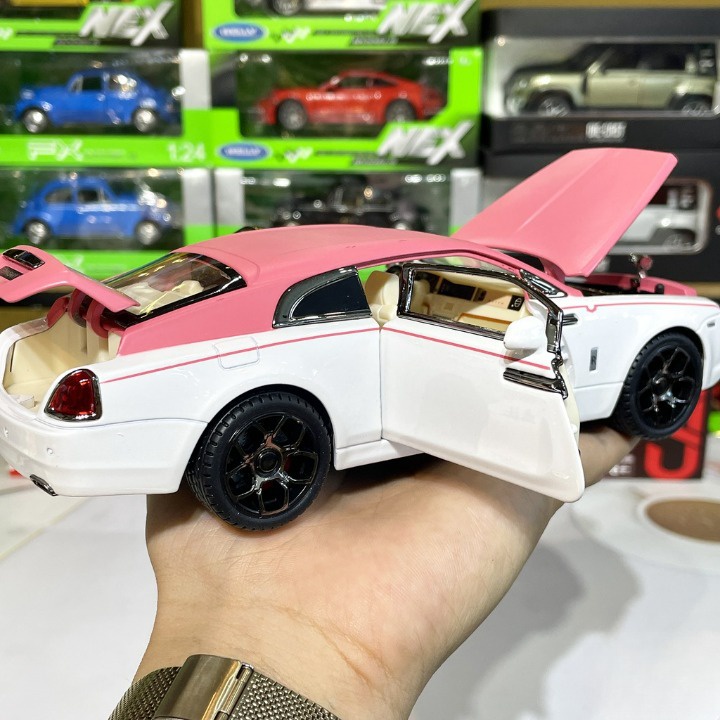 Mô hình xe kim loại  Rolls Royce Wraith tỉ lệ 1:22 hãng Jiaye nhiều màu, xe đồ chơi để bàn trang trí, xe mô hình 1:24