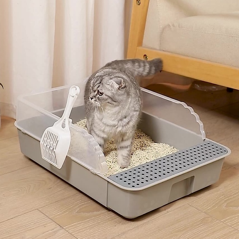 Khay vệ sinh chậu cát vệ sinh cho mèo cỡ nhỏ tới lớn