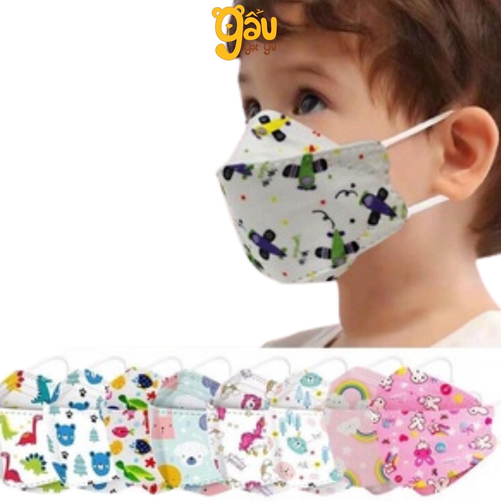 Khẩu Trang KF94 4 Lớp Trẻ Em, Lọc Bụi Mịn, Khói Bụi, Kháng Khuẩn Cao Cấp Gói 1- Chiếc