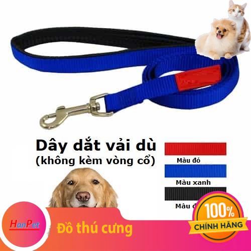 HCM dây dắt chó mèo vải dù dài 1 mét (không kèm vòng vổ) dành cho chó dưới 20kg