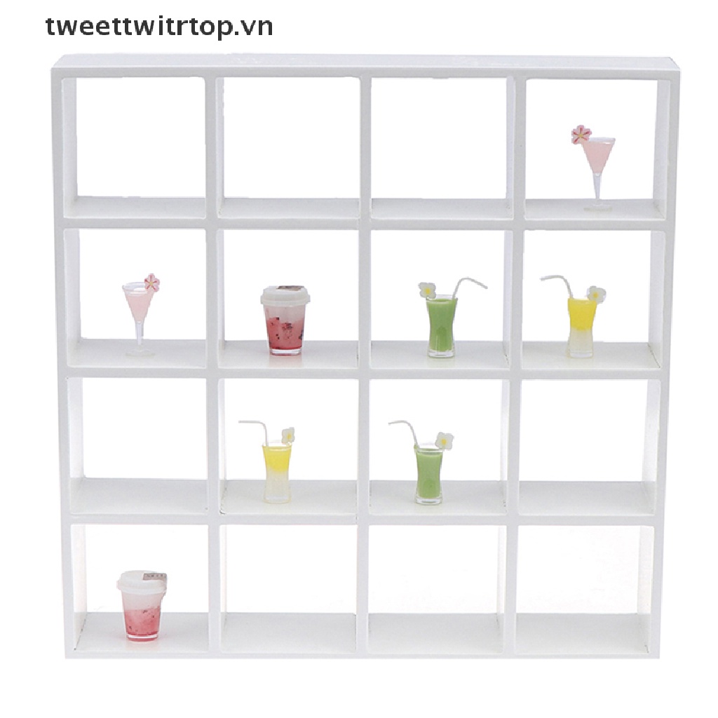 1 Kệ Gỗ 16 Ngăn 1: 12 Trang Trí Nhà Búp Bê