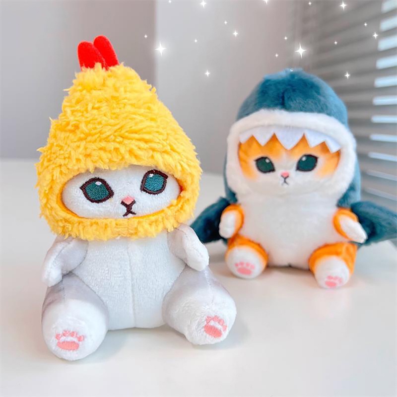 Cute Shark Cat Fried Shrimp Cat Plush Doll Pendant Doll Beautiful Room Car Bag Decoration Pendant Opening Holiday Gift