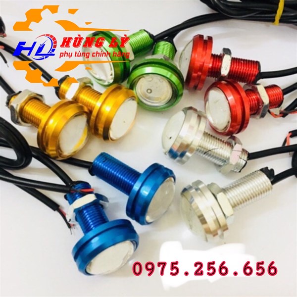 Đèn Chớp Cúc áo Xanh Lá giá 1 cái có video ĐIện áp 12=24v dùng chung