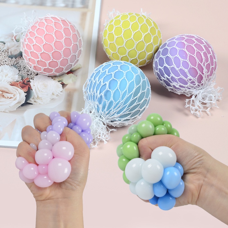 Đồ Chơi Bóp Giảm Căng Thẳng Hình Chùm Nho 7cm Màu Sắc Lấp Lánh