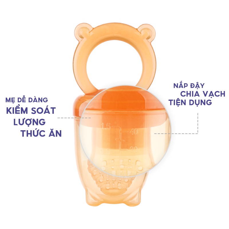 Túi nhai hoa quả ăn dặm silicone cho bé từ 5 tháng ANBE VIỆT NAM có kiểm định an toàn chính hãng TN01