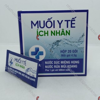 Muối Y Tế Ích Nhân gói tự pha - Hộp 20 gói