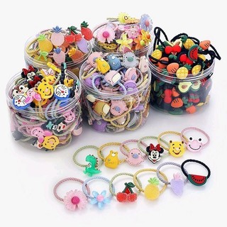 Set 2 thun cột tóc HQ cho bé họa tiết cute