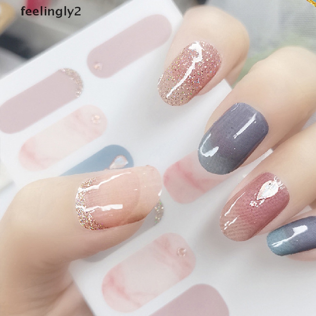 Miếng Dán Móng Tay 3D Màu Đồng Tự Dính Bao Phủ Toàn Diện