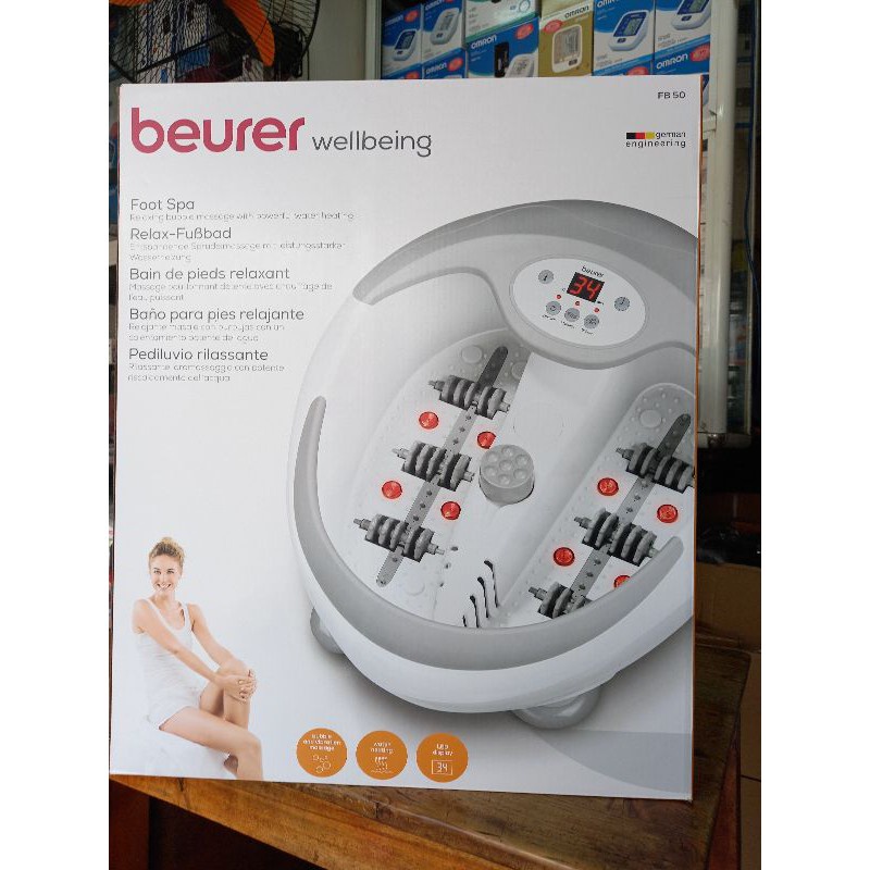 Bồn ngâm chân Beurer FB50, máy massage chân hồng ngoại có chế độ rung, sủi + màn hình LED [Bảo hành 24 tháng]