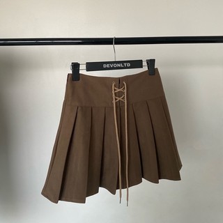 Chân Váy Dạ Nhung Dây Thắt Devonltd