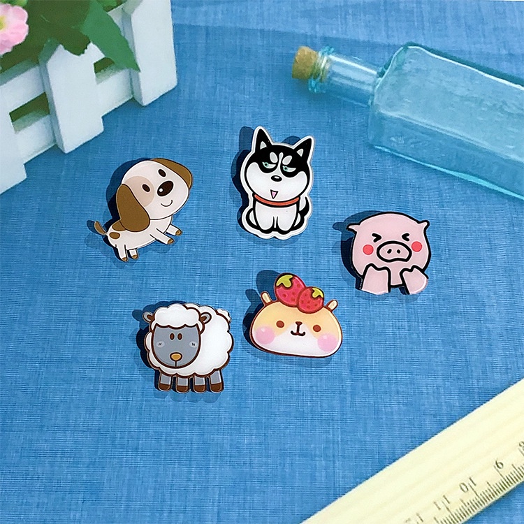 Ghim Cài Áo Hình Động Vật Trái Cây Hoạt Hình Dễ Thương