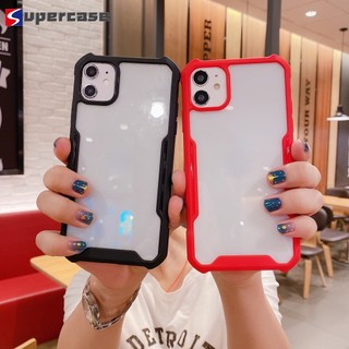 Ốp điện thoại acrylic trong cứng nhám chống rơi màu trơn cho Samsung Galaxy A20 A10 S20 Ultra S10 Lite S10e S9 Plus