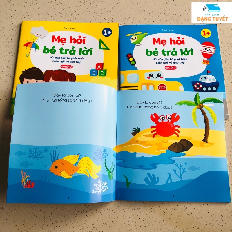 Sách - Mẹ hỏi bé trả lời, hỏi đáp giúp bé phát triển ngôn ngữ và giao tiếp (Bộ 3 cuốn)