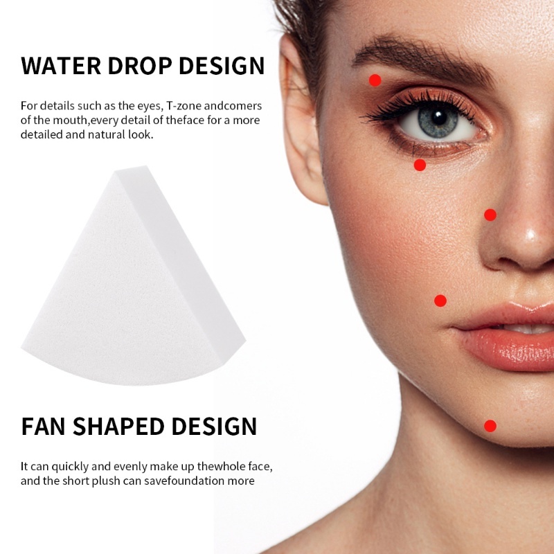 Mút Trang Điểm Hình Tam Giác Bằng Da Mềm Thân Thiện Với Làn Da Tự Nhiên Không Để Lại Dấu Vết Có Thể