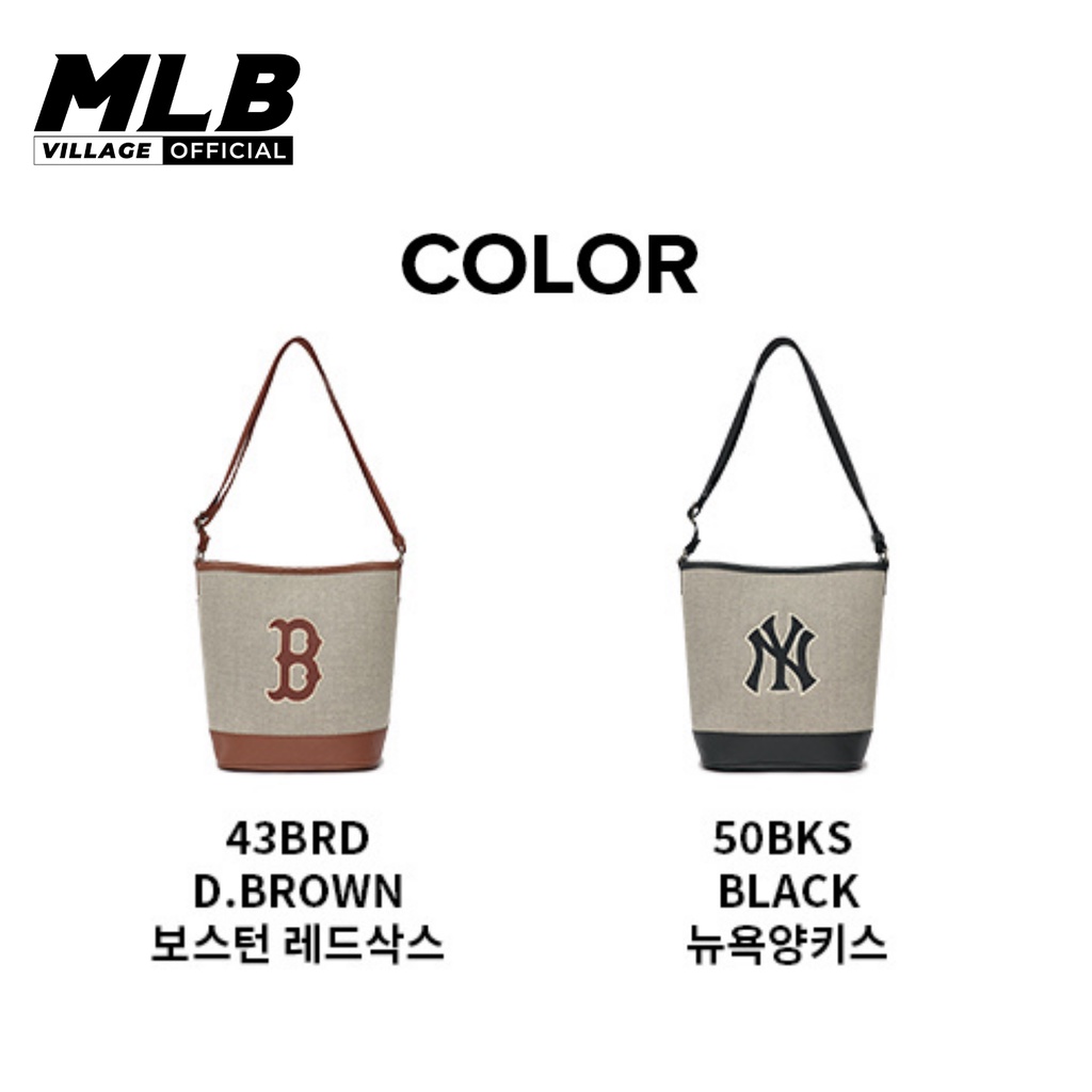 Túi Đeo Chéo MLB Basic Big Logo Canvas Small Bucket Bag - Túi đeo chéo MLB chính hãng