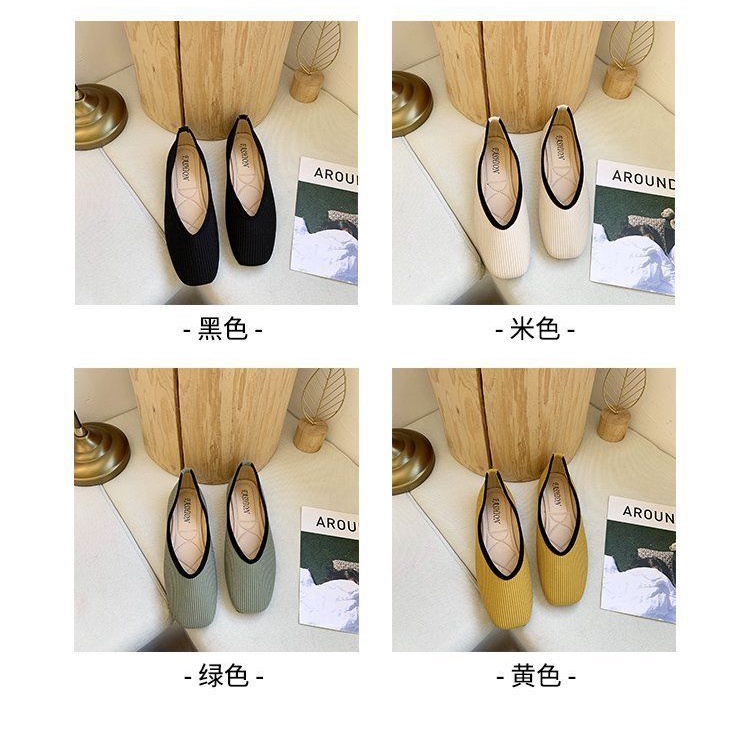 Giày Búp Bê Đế Mềm Mũi Vuông Size Lớn 35-43 41 Thời Trang Xuân Thu Cho Nữ