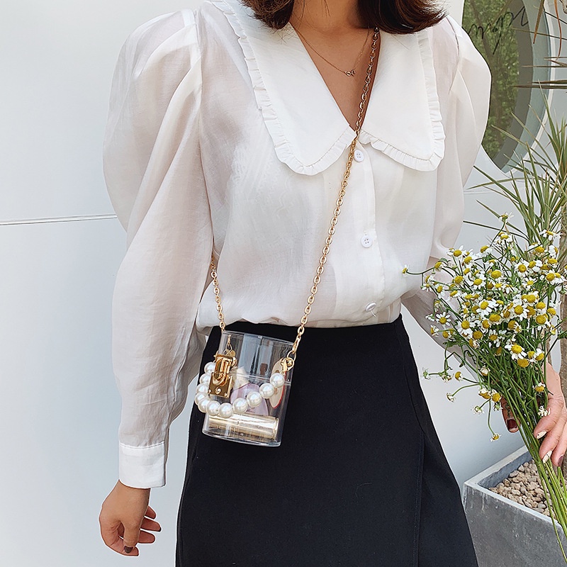 Túi Đeo Chéo mini Trong Suốt Thời Trang Cho Nữ