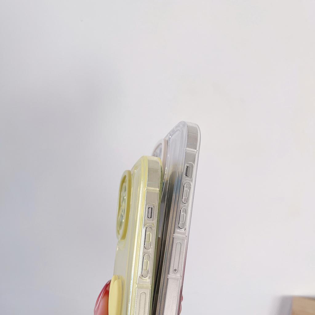 Ốp Điện Thoại Túi Khí Ẩn Hình Trái Tim 3D Có Giá Đỡ Cho IPhone 14promax 14 13promax 13 12 11