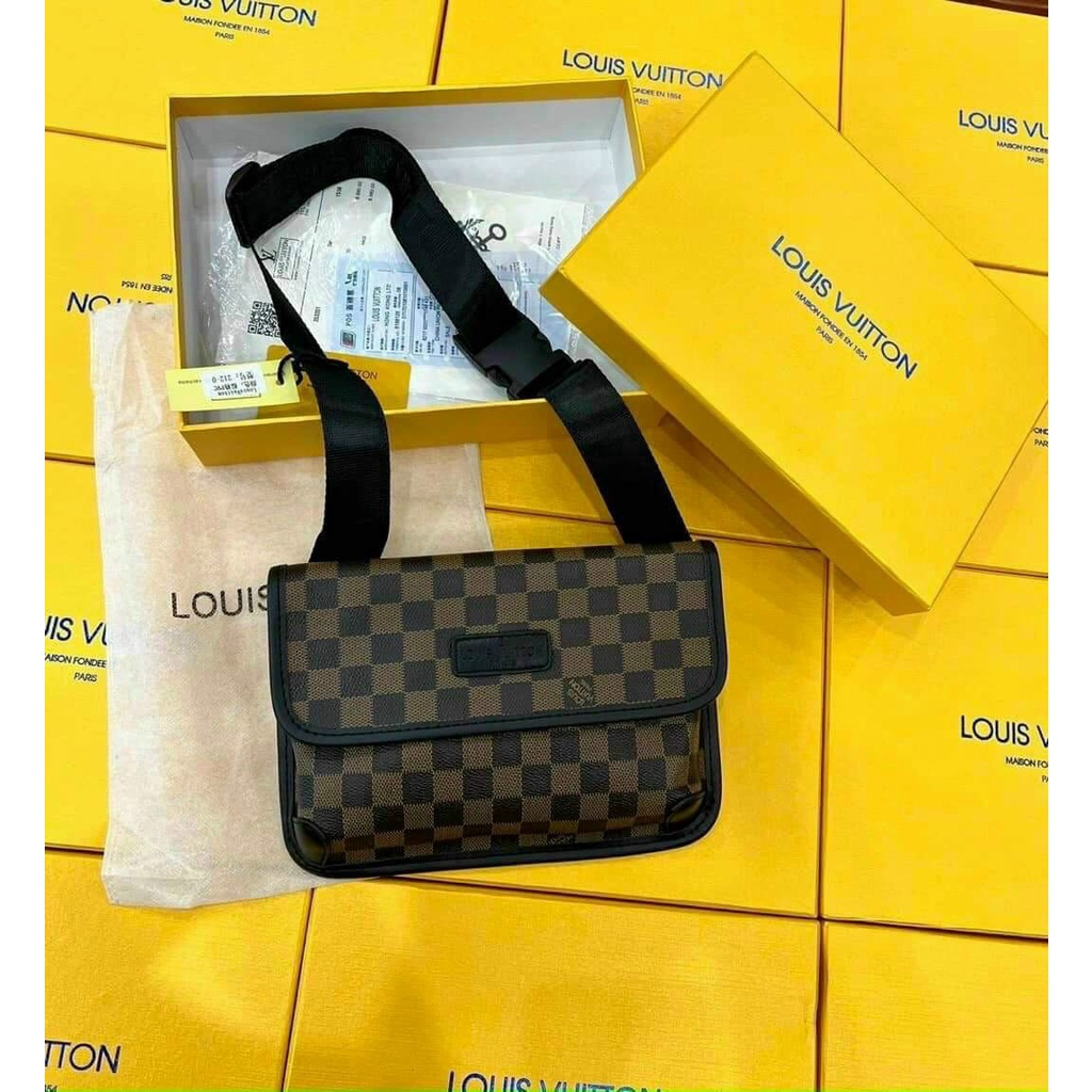 Túi đeo chéo caro nam thời trang giới trẻ hot 2022