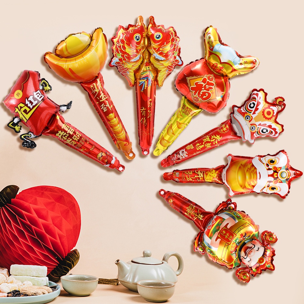 Bong Bóng Màng Nhôm Màu Đỏ Dùng Trang Trí Tiệc Năm Mới