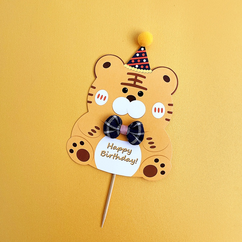 Phụ Kiện Trang Trí Bánh Kem Hình Động Vật Hoạt Hình Dễ Thương