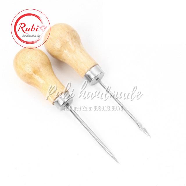 Dụng Cụ May Giày Dép Cán Gỗ Dùng May Đế Giày, Dép, Đồ Da, Đồ Thủ Công