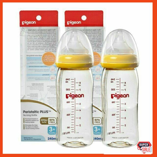 Bình sữa Pigeon SofTouch nhập khẩu 160ml/240ml