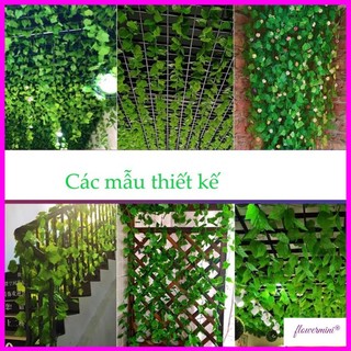 Dây Lá Giả 2m Xanh Mát Trang Trí Nhà Hàng, Làm Cây Giả Decor Sân Vườn, Tiểu Cảnh