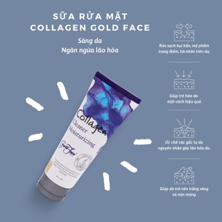 Sữa Rửa Mặt Collagen Hỗ Trợ Trẻ Hoá, Da Trắng Sáng Gold Face