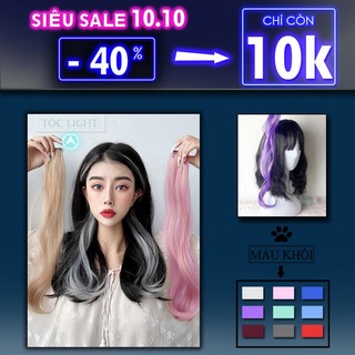 Tóc giả Xoăn  highlight thời trang nữ Size Lớn [ 𝐇𝐀̀𝐍𝐆 𝐋𝐎𝐀̣𝐈 𝟏 - 𝐂𝐀𝐎 𝐂𝐀̂́𝐏 ]Tóc Ligh Xoăn Nhiều Màu Sắc-Sẵn Kẹp