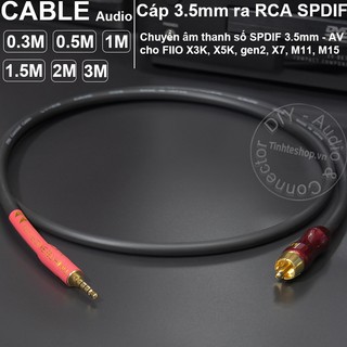 Dây 3.5 ra coaxial spdif cho máy nghe nhạc fiio x3k x5k x7 m11 m15 diy 0.3 đến 5 mét