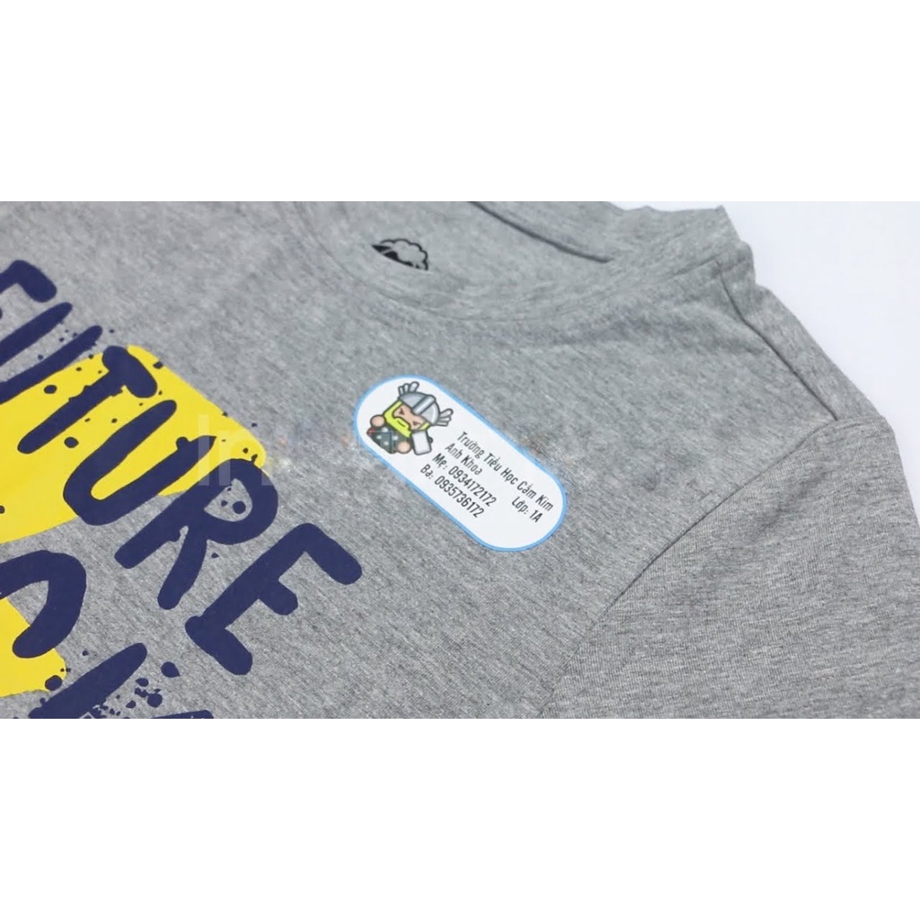 Hình ủi, MAC ÁO QUẦN, IN TÊN BÉ - hình ép nhiệt, sticker ủi  - kích thước 7cmx7cm