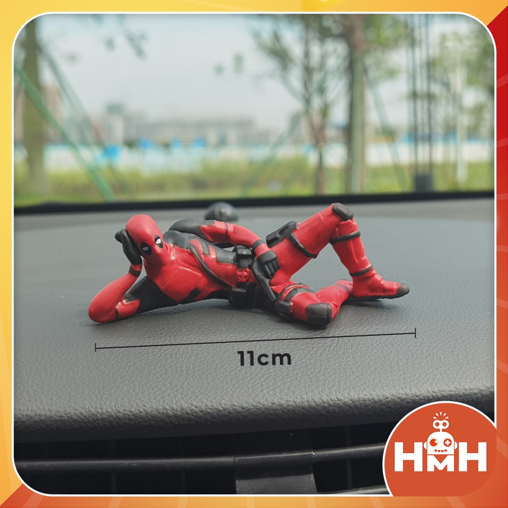 Đồ chơi mô hình Deadpool size nhỏ - Mô hình Deadpool ngộ nghĩnh trang trí xe hơi, bàn làm việc, trên màn hình máy tính