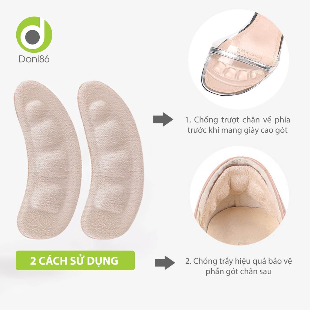 Lót giày đa năng chuyên dùng khi mang sandal giúp chống trượt bàn chân về phía mũi hoặc lót gót sau - Doni86 - DOPK277