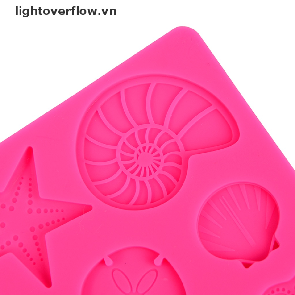 Khuôn Silicon Làm Kẹo Đường Hình Vỏ Sò / Con Ốc Trang Trí Bánh Kem DIY
