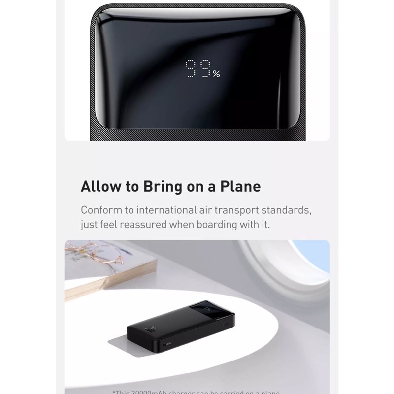 Pin sạc dự phòng Baseus 20W dung lượng cao 10000mah/20000mah  - Bảo hành 12 tháng