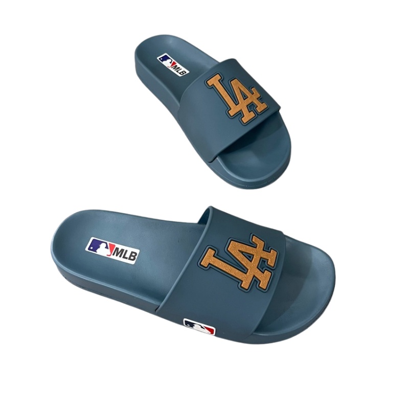 Dép Nam Quai Ngang Unisex MLB_ L.A 3039 - Dép Lê Nam 4 Màu Chất Liệu Cao Su Chống Trơn Trượt Mẫu Mới Full Box