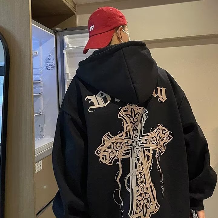 Áo Hoodie Tay Dài Oversize In Chữ Thời Trang Cho Nam Nữ