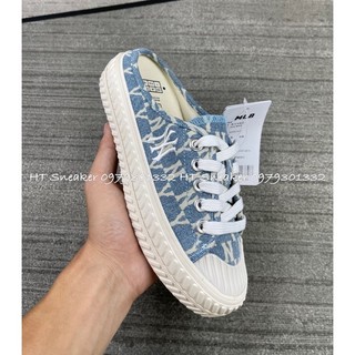 [HT SNEAKER]Giày Sneaker Sục MLBb Monogram Xanh -Ảnh Thật