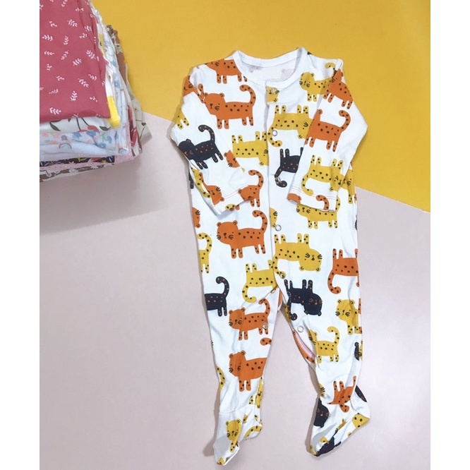 SLEEPSUIT COTTON XUẤT DƯ SIZE 6M