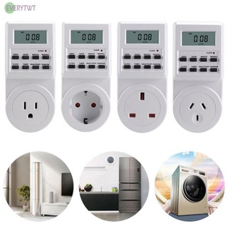 [ FAST SHIPPING ]1PC NEW Digital LCD Plug-In EU Socket Power Saving Timer Switch Socket