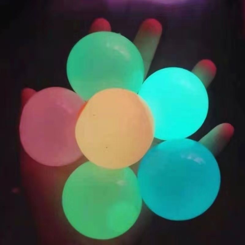 Đồ Chơi Quả Bóng Dính Phát Sáng Giải Trí Cho Trẻ Em 4.5cm - 6cm