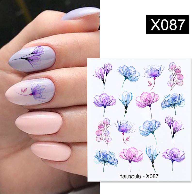 Miếng Dán Trang Trí Móng Tay Họa Tiết Hoa Lá Mùa Hè Xinh Xắn