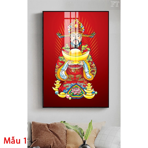 Tranh Laminate Tráng Gương - Treo Tường Thần Tài - Phật Di Lặc