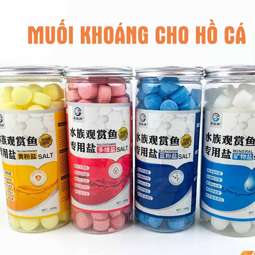 Muối Khoáng Viên Nén 4 Màu Cho Cá Cảnh