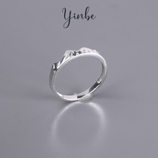Nhẫn bạc đôi yinbe silver, nhẫn bạc sông núi, bạc 925 yr065