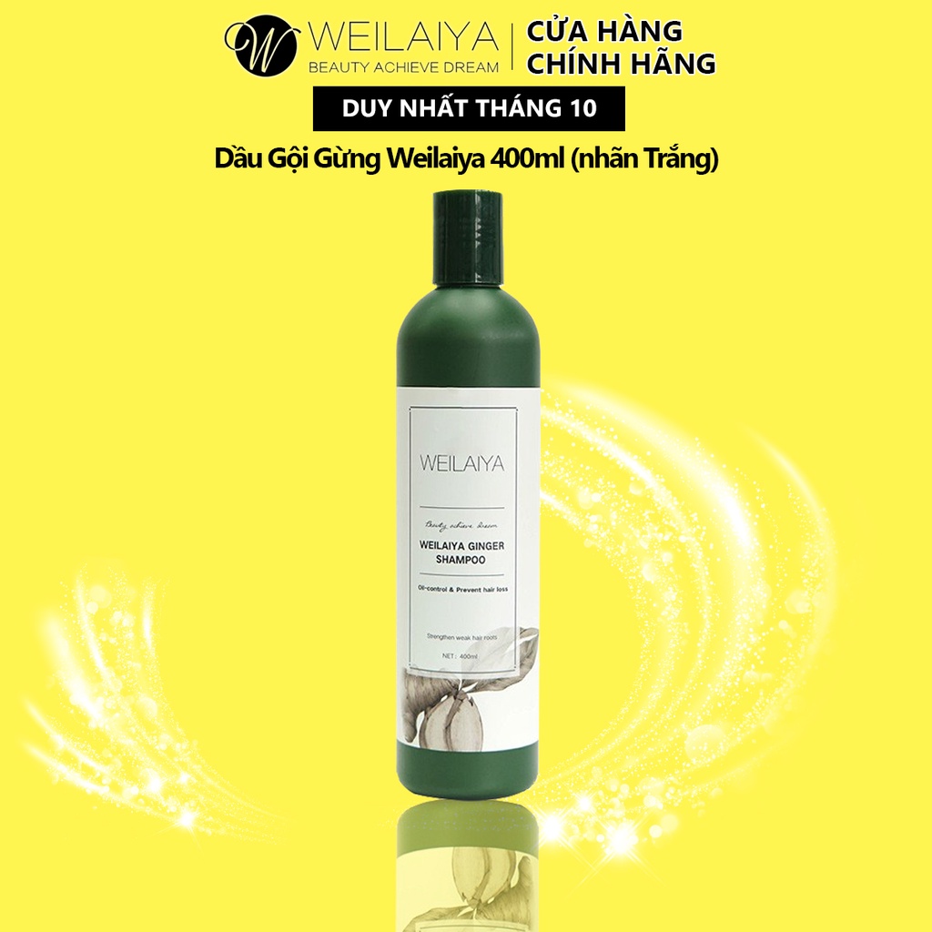 Dầu Gội Weilaiya Chính Hãng Tinh Chất Gừng 400m Hỗ Trợ Mọc Tóc Ngăn Rụng Tóc - Cho Da Đầu Dầu (Sẵn Số Lượng Lớn)