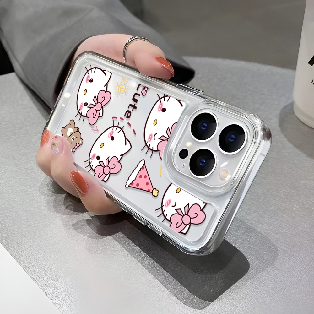 Ốp Điện Thoại Trong Suốt Hình Hello Kitty Cho iphone 14 Pro Max 14 Plus 13 11 12 7Plus X XR XS Max 8 7