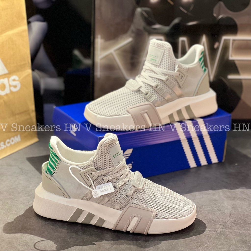 Giày Thể Thao EQT 2018 Xám Grey Gót Xanh Giày Sneaker, Giày Thể Thao Nam Nữ, Giày Chạy Bộ, Giày Tập Gym, Giày Học Sinh