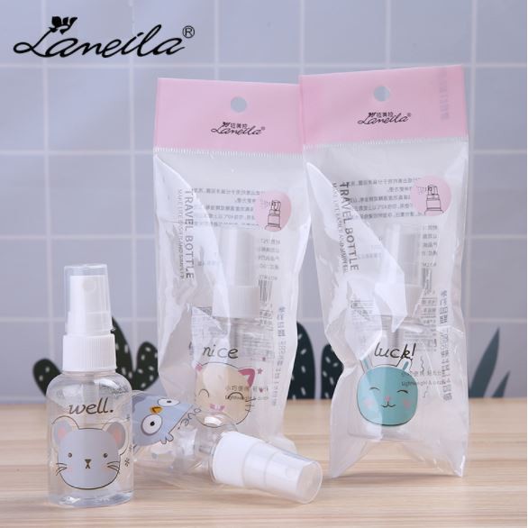 Chai chiết mỹ phẩm mini hình mèo có vòi xịt phun sương Lameila 100ml